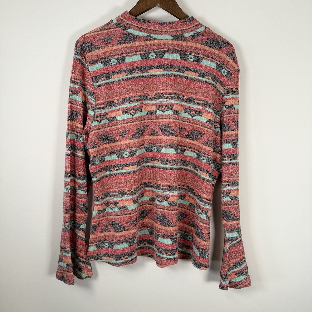 Wrangler Retro Women's‎ Long Sleeve Shirt Aztec Hell Sleeve Size XXL - Picture 6 of 6
